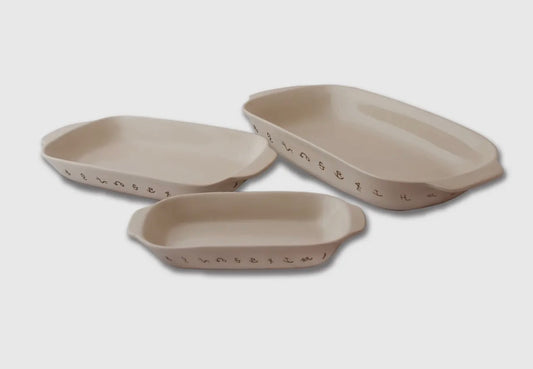 3 Piece Stoneware Branded Baking Dishes