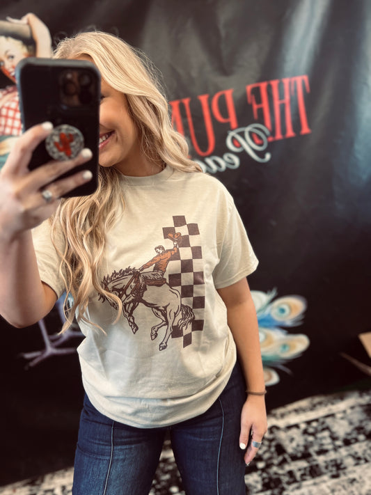 Checker Bronc T-Shirt